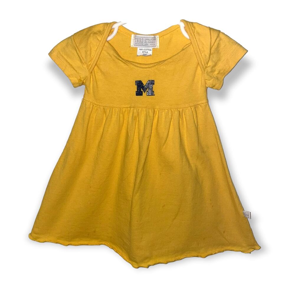 University of Michigan Baby GIrls Dress Sz 18 months EUC